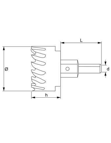2 - Hss pour coupe-trou metal 48 mm  Fervi f015/048