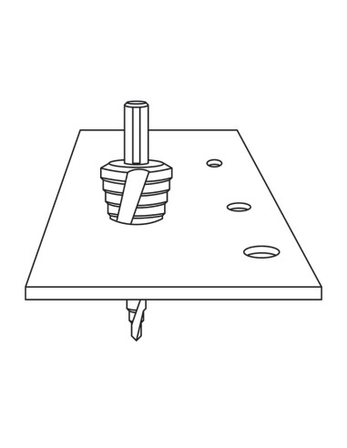2 - Foret etage pour agrandir les trous de 25 a 38 mm