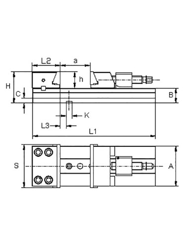 2 - Etau de precision 150 mm en acier trempe et rectifie