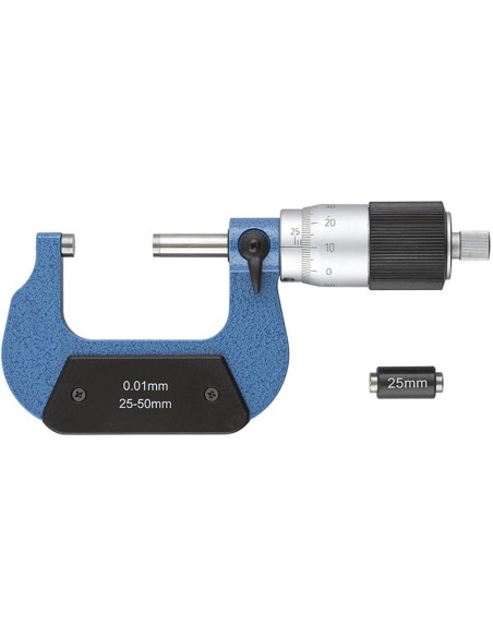 1 - Micrometre exterieur centesimal 25 - 50 mm Fervi M022/25/50