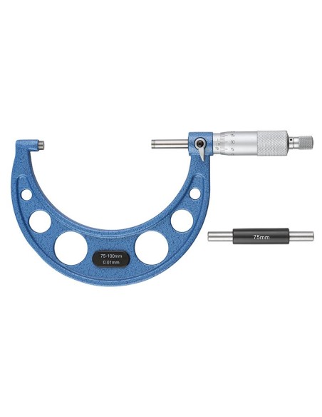 1 - Micrometre exterieur centesimal 75 - 100 mm Fervi M022/75/100