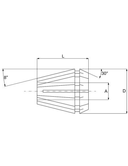 4 - Collet elastique ER32 6 mm pour mandrin fraise Fervi p032/06