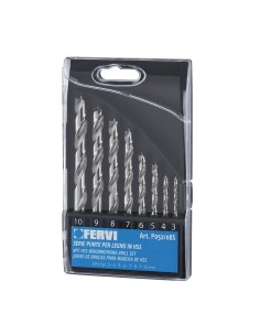 1 - Jeu de 8 forets helicoidaux a bois 3 - 10 mm