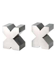 1 - Paire de prismes en acier rectifie 100 x 80 x 60 mm