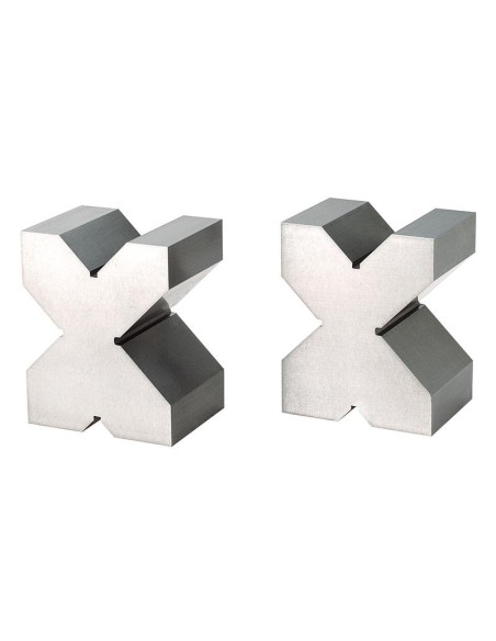 1 - Paire de prismes en acier rectifie 100 x 80 x 60 mm