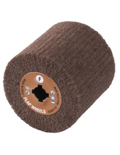 1 - Roue en toile abrasive pour satinage 100 x 100 mm grain fin