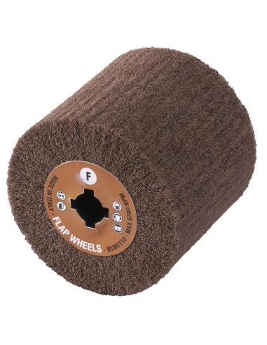 1 - Roue en toile abrasive pour satinage 100 x 100 mm grain fin