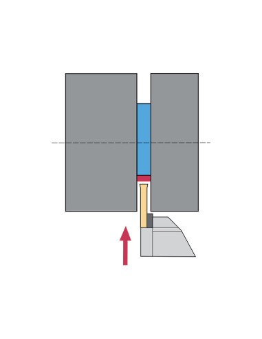 3 - Outil a lame de coupe externe pour tour a metaux 19 - 2 mm Fervi sgih19/2
