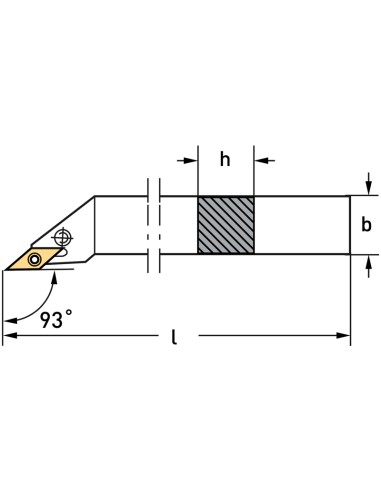 2 - Outil exterieur 93 degres gauche 25 mm pour inserts de tour metal