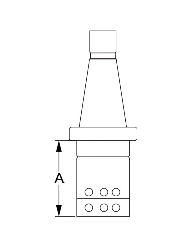 2 - Tete d'alesage pour barre d'alesage 50 mm centesimale cm/m 3 Fervi t010/5003