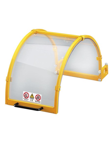 1 - Protection de tour avec bouclier en lexan de 600 mm fervi t600