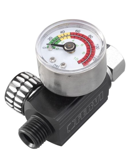 1 - Regulateur de pression 0 - 10 bar 3 mm pour outils pneumatiques Fervi th500