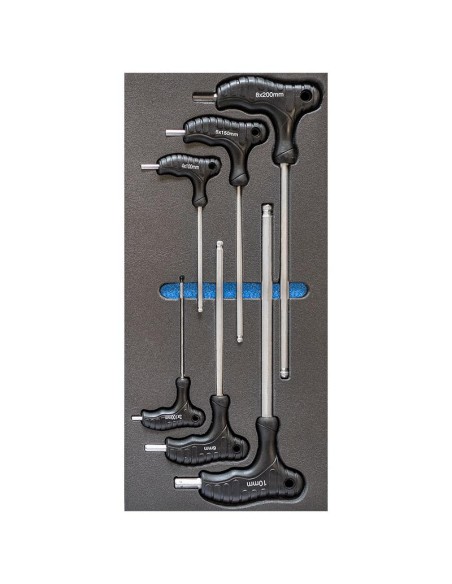 1 - Jeu de 12 cles hexagonales a manche souple thermoforme de 3 a 8 me Fervi tm01/12