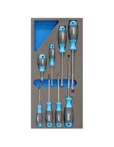 1 - Serie de 16 tournevis a fente en soft thermoformeFervi tm01/16