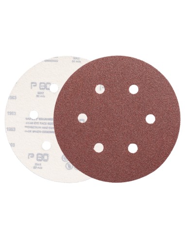2 - Disque abrasif en corindon avec velcro 125 mm 8 trous grain 180