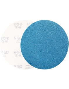 1 - Disque abrasif en zirconium avec velcro 125 mm sans trous grain 60