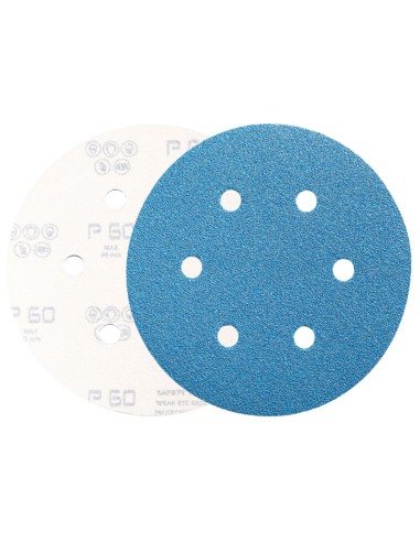 2 - Disque abrasif en zirconium avec velcro 125 mm sans trous grain 60