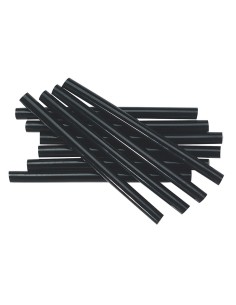 1 - kit de 10 batons de colle chaude noire 12x200mm 200g fervi 0071