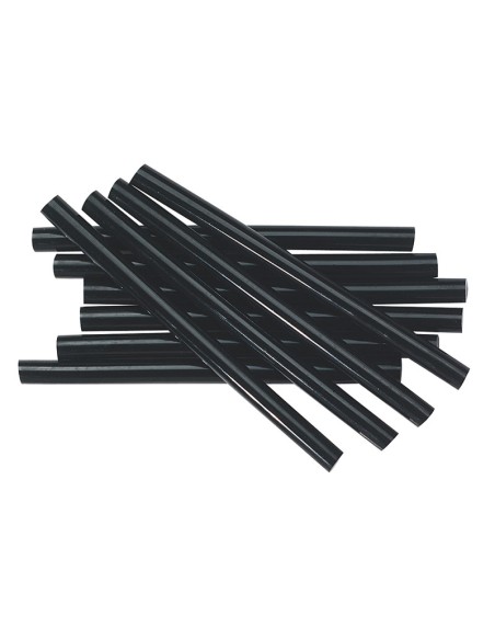 1 - kit de 10 batons de colle chaude noire 12x200mm 200g fervi 0071