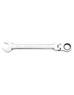 1 - Cle mixte avec tete a cliquet 17mm Fervi 0690/17