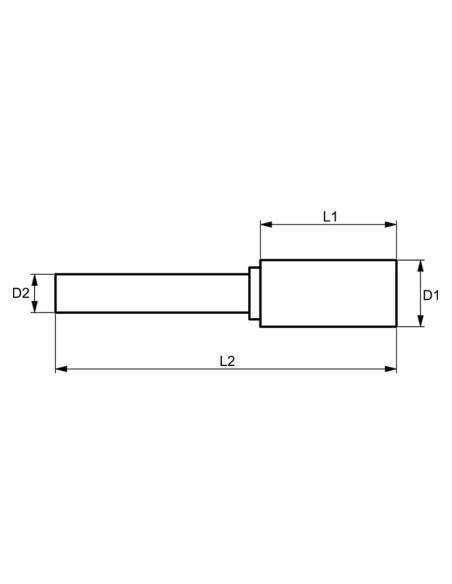 2 - Lime rotative cylindrique HM croisee 12x25 mm tige 6