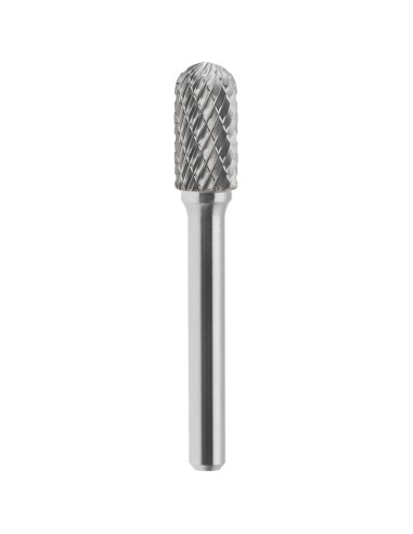 1 - Lime rotative cylindrique HM a pointe spherique croisee 12x25 tige 6