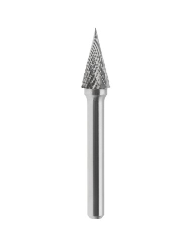 1 - Lime rotative hm conique cruciforme 10x20 mm tige 6