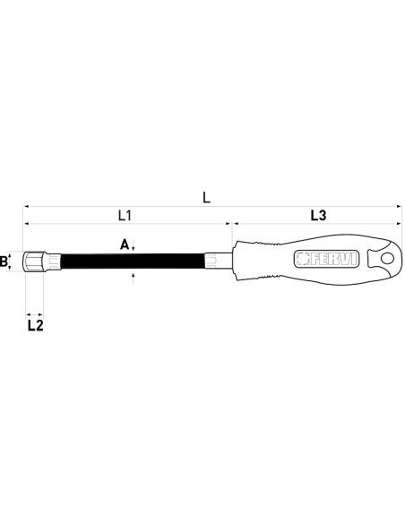2 - Porte-embout de tournevis magnetique flexible 1/4