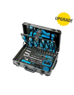 1 - Valise trolley complete avec outils cles inserts 133 pieces Fervi 0110T