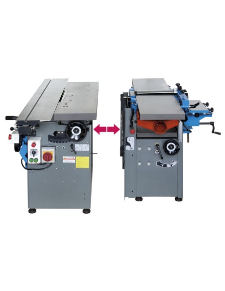 3 - Machine combinee pour le bois 8 procedes 230 v fervi 0498