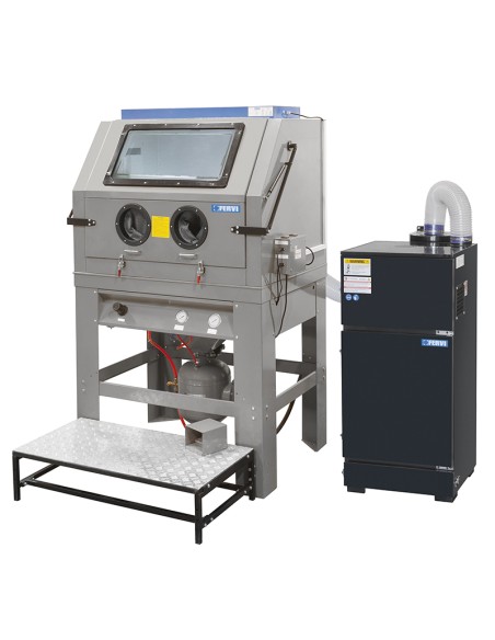 1 - Sableuse a pression avec filtre hepa et separateur de poussiere 230v fervi 0615
