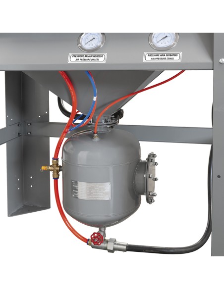 2 - Sableuse a pression avec filtre hepa et separateur de poussiere 230v fervi 0615