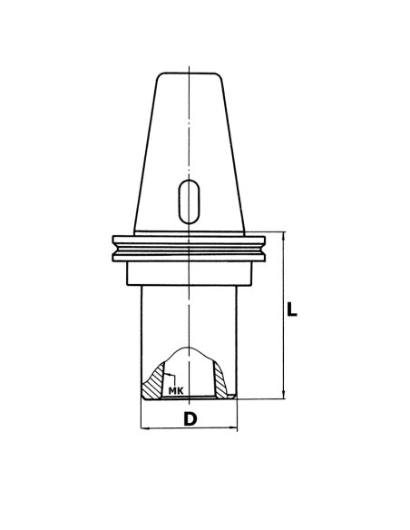 2 - Mandrin fraiseuse BT 40 porte-outils cm3 Fervi 3D40