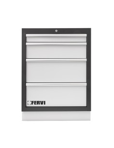 1 - Commode avec 4 tiroirs 680x458x910 mm pour atelier 4 fervi a007/04