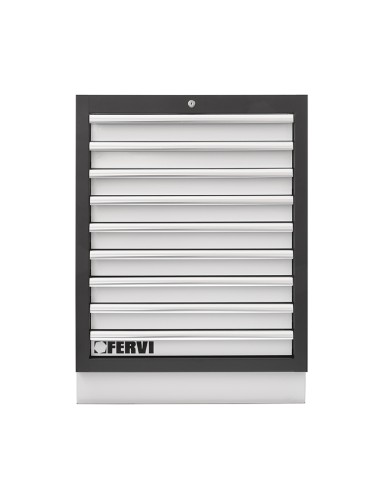 1 - Commode avec 9 tiroirs 680x458x910 mm pour atelier fervi a007/20