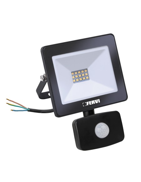2 - Spot LED exterieur 10W avec capteur de mouvement et de luminosite Fervi 0218/10S