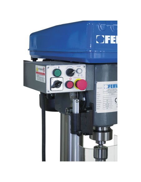 5 - Perceuse a colonne en fer avec entrainement par courroie 400v 11 kw Fervi t032da