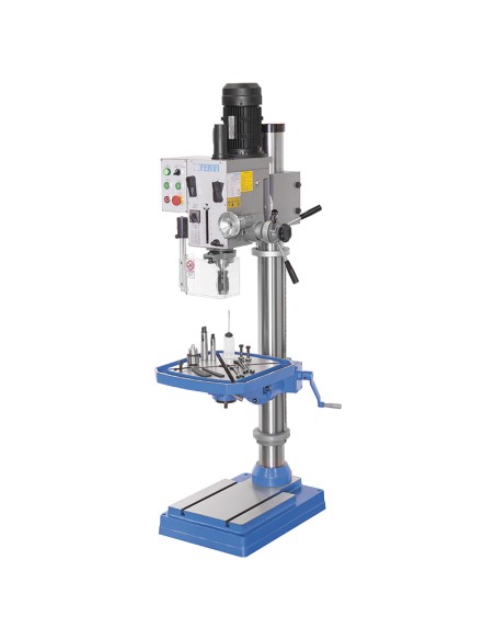 1 - Perceuse a colonne a engrenages 400v 15kw 400v 1.5kw gear drill press Fervi t041