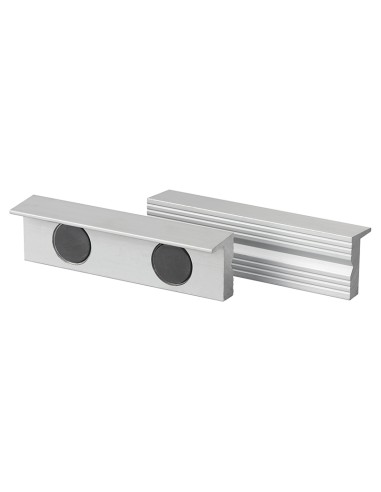 1 - Paire de couvre-mors magnetiques en aluminium pour etau de 100mm Fervi 0520/100A