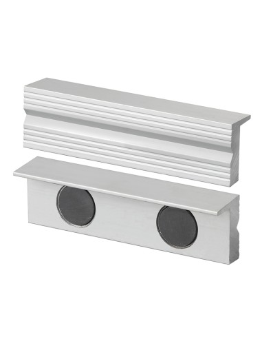 2 - Paire de couvre-mors magnetiques en aluminium pour etau de 100mm Fervi 0520/100A