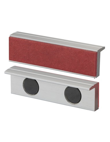 2 - Paire couvre-mors magnetiques fibre aluminium pour etau 100mm Fervi 0520/100F