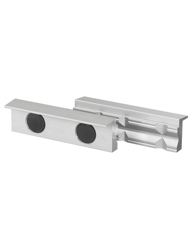 1 - Paire mors magnetiques aluminium couvre prisme pour etau 100mm Fervi 0520/100P