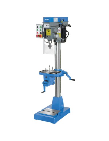 1 - Perceuse a colonne pour metaux avec entrainement par courroie 400v Fervi t071