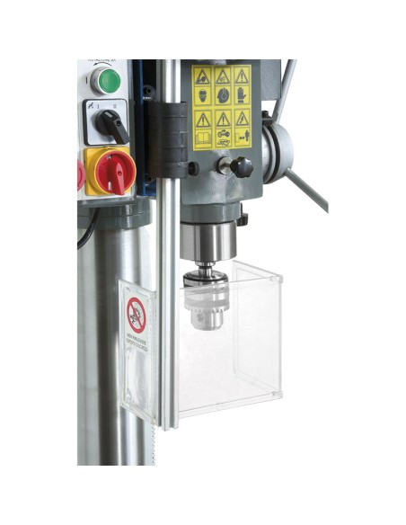 3 - Perceuse a colonne pour metaux avec entrainement par courroie 400v Fervi t071