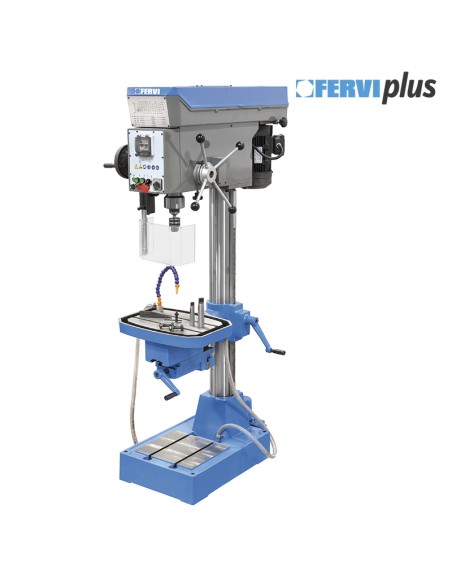 1 - Perceuse a colonne pour metaux avec entrainement par courroie 400v Fervi t072