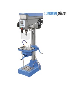 1 - Perceuse a colonne pour metaux avec entrainement par courroie 400v Fervi t072da