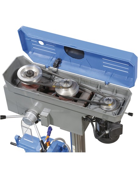 2 - Perceuse a colonne pour metaux avec entrainement par courroie 400v Fervi t072da