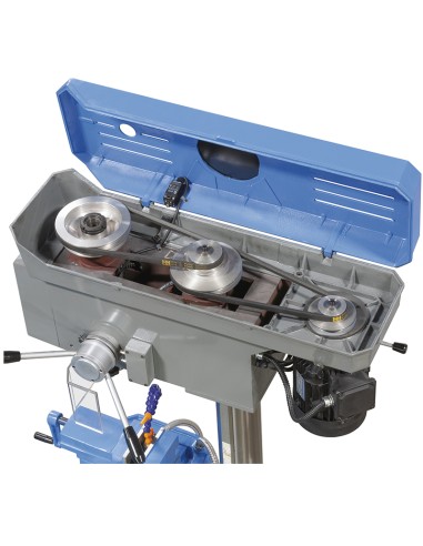 4 - Perceuse pour metal avec entrainement par courroie 400v Fervi t073da