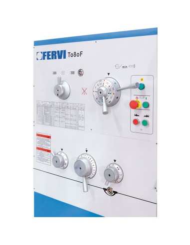 2 - Tour parallele a friction avec afficheur metal 400v Fervi t080f