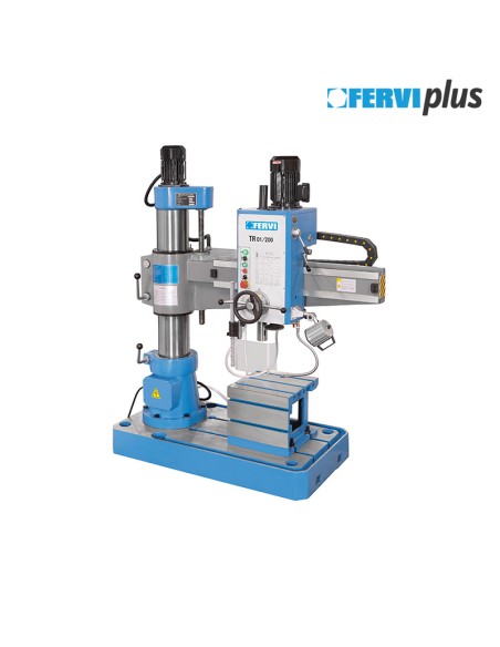 1 - Perceuse radiale pour metal a descente automatique cm4 Fervi tr01/200